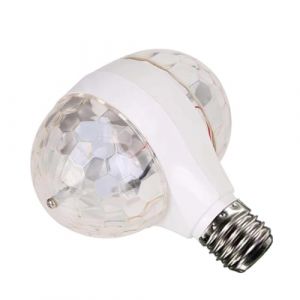 Bavokon Ampoule rotative Couleur RVB | Lampe rotative &agrave; Changement de Couleur RVB,Disco Bar Stage Club Multi Crystal Color Rotating Lights Bulbs, Magic Ball RGB LED Stage Light pour Les soir&eacute;es (Bavokon-shop, neuf)