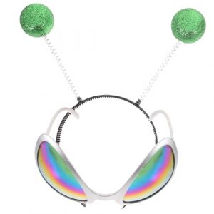 Beaupretty 5 Ensembles bandeau extraterrestre deguisement halloween costume halloween lunettes yeux extraterrestres couvre-chef extraterrestre décoration lunettes de bandeau cosplay (lorianca, neuf)