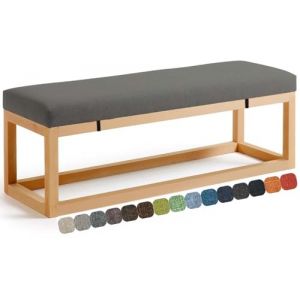 UWOBTN Coussin de Banc Exterieur/Interieur Coussin Banquette 80x40/110x40/120x40/140x40/120x50cm Amovible Antidérapant Coussins balancelle pour Bancs de Jardin, Patios, d'Intérieur(C,100x40x3cm) (AMZGYL, neuf)