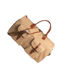SUIOPPYUW Sac à vêtements Convertible pour Bagages de Voyage d'affaires matériaux, Le Bagage Convertible est Fait de Cuir PU imperméable, Marron foncé (excluosive, neuf)