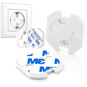 Cache Prise Enfant, 40 Pièces Cache Prise Enfant Amovible Protection de Prises de Sécurité Protecteur de Prise, Cache Prise Electrique Kit de Sécurité pour Protection des Prises de Courant (Ancuioyz, neuf)