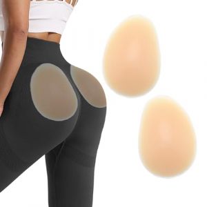 Wieysdoo Coussinets Adhésifs en Silicone pour Forme de Fesses - Culotte Rembourrée Fesse avec Fausse Fesse en Silicone, Effet Remonte-Fesses Naturel & Courbes Harmonieuses (Teint Chair, 2 Pièces) (Wieysdoo, neuf)
