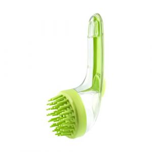 Brosse à shampooing pour chien, chat, outil de nettoyage pour animaux de compagnie, distributeur de savon intégré, tête à poils doux, idéale pour les voyages, la maison, les toiletteurs, la plage et (zhaoningninG, neuf)