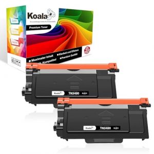 Koala TN3480 TN-3480 Compatible Cartouche de Toner Replacement pour TN3480 TN3430 Toner pour MFC-L5750DW HL-L5100DN MFC-L5700DW HL-L5200DW HL-L6400DW MFC L5750DW HL L5100DN HL-L5000D (Noir, 2 Pi&egrave;ce) (Lucky Suppliers, neuf)