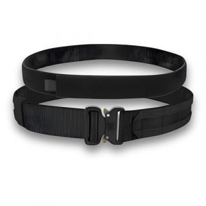 Ceinture tactique homme et femme avec boucle à dégagement rapide - Idéale comme ceinture tactique, ceinture tactique militaire, ceinture police - Molle accessoires., Noir , Talla S 88CM - 113CM (SGtools, neuf)