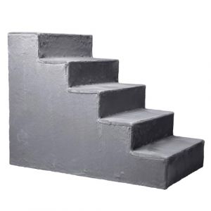 Mg Design Escalier pour Chien 5 marches Gris &ndash; Structure en Bois Stable, marches Douces &ndash; l&eacute;ger et Mobile, pour canap&eacute; et lit (MGDESIGN, neuf)