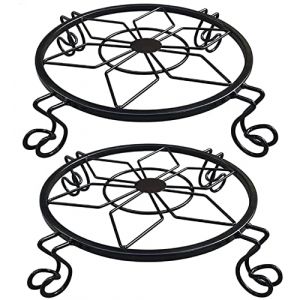 NILICAN Support pour Plantes en Pot,Support pour Plante en M&eacute;tal R&eacute;sistant &agrave; la Rouille, Table de Jardin Design en Fer Forg&eacute;,Porte-Pots de Fleur en Fer Forg&eacute;- Noir (nilican, neuf)