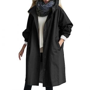 Trenchs pour Femmes Manteau Imperm&eacute;able Pluie Longs Poncho de Pluie Cape dePluie AntiPluie Coupe-Vent Respirant Grande Taille Imperm&eacute;able avec Poche a Capuche (GuangXikj, neuf)