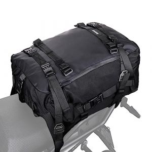 Rhinowalk Sac de selle de moto 30 L multifonctionnel &eacute;tanche pour porte-bagages arri&egrave;re, sac de selle de moto, accessoires de moteur professionnels - Noir (Rhinowalk-FR, neuf)
