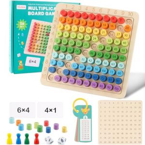 Tables de Multiplication, Table Multiplication Montessori, Jeux de Plateau Table de Multiplication en Bois Montessori, Montessori Multiplication pour 3 Ans Apprendre &agrave; Chiffres Facilejeux (allenstore, neuf)