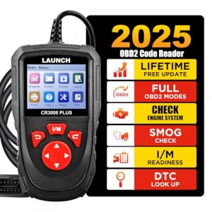 LAUNCH CR3008 Plus Valise Diagnostic Auto Scanner OBD2 Outil Diagnostic,Clé Unique I/M,Lecteur de Code à Vie, Lecteur de Code Moteur, Outil de Diagnostic OBDII pour Tous Les véhicules après 2002 (Launch Online, neuf)