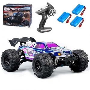 Ledovan Voiture radiocommand&eacute;e, 1:16 50 km/h, voiture radiocommand&eacute;e, 4WD tout terrain, 2,4 GHz, t&eacute;l&eacute;commande pour adulte, moteur &agrave; balais de charbon, violet (3 piles) (ERCHO, neuf)