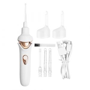 Nettoyeur de C&eacute;rumen &Eacute;lectrique - Ensemble de Nettoyeur d'Oreille USB - Oreille Portable R&eacute;utilisable S&eacute;curit&eacute; pour Adolescents Adultes &agrave; Domicile (Zhaotaia, neuf)