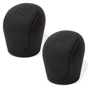2 vitesse couvercle de pommeau de levier en silicone, couvre-pommeau de levier de vitesse, couvre-pommeau de levier de vitesse universel en silicone souple 6 vitesses, noir (STANMAR CONCEPT, neuf)