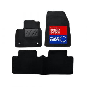 DBS - Tapis de Sol Voiture - sur Mesure - Adapt&eacute; &agrave; Votre Renault Scenic E-Tech (d&egrave;s 03/2024) Antid&eacute;rapant : Clips de Fixation et Autogrip - 3 pi&egrave;ces : Protection du Pont arri&egrave;re - Moquette (Housses Auto DBS, neuf)