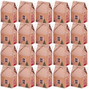 Lot de 20 Boite Cadeau Noel Kraft Calendrier De L'avent À Remplir Emballage Cadeau Noel Petite Boite Chocolat Vide Boite Cadeau Vide pour Bonbons Chocolat Biscuits Cadeaux (A) (CELTIC MANUFACTURING, neuf)