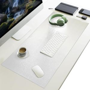 Floordirekt Sous-main de bureau pour enfants et adultes, sous-main en cuir synth&eacute;tique et support antid&eacute;rapant pour le bureau et l'&eacute;cole (transparent, 40 x 100 cm) (MEISTEREI, neuf)