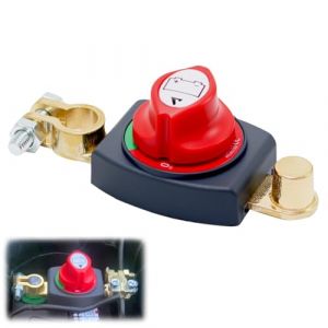 Coupe Circuit Batterie 12-48V, SilverChry Coupe Batterie Voiture Anti Vol, Interrupteur de Déconnexion de Batterie, Interrupteur de Batterie 12v pour Voiture, Camion, Bateau, Camping-car (YUQuan977, neuf)