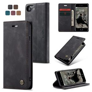 Cracedily Coque pour iPhone 6 / 6S Pochette, Etui Protection Housse Premium en Cuir PU,Etui &agrave; Rabat Pochette de Portefeuille &Eacute;tui pour iPhone 6 / 6S Case, Noir (Cracedily, neuf)