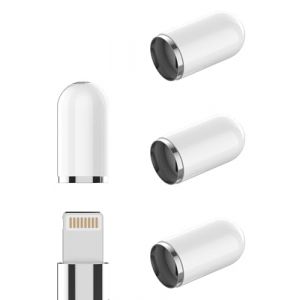 Capuchons De Remplacement (Lot De 4) pour Apple Pencil 1&egrave;re G&eacute;n&eacute;ration Capuchons De Crayon pour IPad 10eme Et Stylet Adaptateur Pomme (cjjie, neuf)