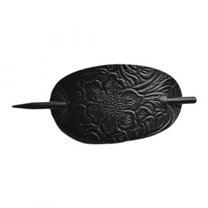 Pince &agrave; cheveux avec b&acirc;ton - pince &agrave; cheveux en simili cuir | pinces &agrave; cheveux b&acirc;ton pince &agrave; cheveux b&acirc;ton pour cheveux queue de cheval &eacute;pingle &agrave; cheveux longs femme (fengkuc, neuf)