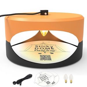 ASPECTEK Trapest Sticky Dome Flea Bed Bug Trap with 2 Glue Discs, Odorless Non-Poisonous and Natural Flea Killer Trap Pad, Pets, Children and Family Friendly, 220V Flea Trap Orange et Gris foncé (Deals_Republic, neuf)