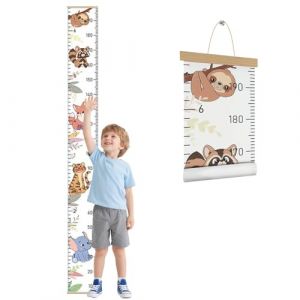 Toise personnalis&eacute;e pour animaux - Toise de croissance - Montage mural - Amovible - N'endommage pas le mur - Pour la mesure de la hauteur, la d&eacute;coration de la pi&egrave;ce (XDGBGFN, neuf)