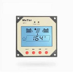 SolaMr Compteur à Distance pour Contrôleur de Charge Solaire à Batterie Double avec Câble de 10 Mètres pour Série EPIPDB-COM (MT-1) (SolaMr-EU, neuf)