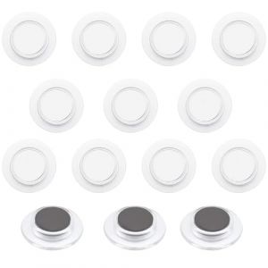 ZDZBLX Aimant Frigo Aimant Puissant Aimants Tableau Magnétique, Lot de 14 Magnet Frigo Aimant Plat, Petit Aimant Tableau Blanc, Mini Aimant Rond Decoratif Magnets,pour Tableau Aimanté, Frigo (Blanche) (Shenzhen Baolixin Trading Co.,  Ltd, neuf)
