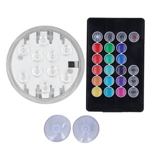 Spot lumineux sous-marin RGB avec t&eacute;l&eacute;commande, lumi&egrave;re LED submersible, &eacute;tanche IP68, pour Aquarium, &eacute;tang, piscine, rocaille (Haedaxua, neuf)