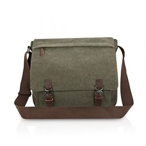 FANDARE Unisexe Sac &agrave; Bandouli&egrave;re Toile Sac d'&eacute;paule Mallette Homme Femme Sac de Messager pour 14 Pouce Laptop Sac de Facteur Crossbody Bag Grande Capacit&eacute; pour Travail Fac Voyage Sport Business (BEWMER S.R.L., neuf)
