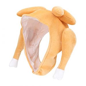 Veemoon Bouchon De Cuisse De Poulet Dinde Chapeau De Dinde En Peluche Poulet Adulte Faire La Fête Halloween Fournitures De Fête A Pilons Casque D'action De Grâces Brun Chapeau En Peluche (lucy Liu, neuf)