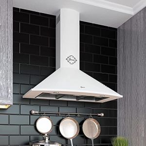 GURARI GCH C 046 WH 9 N Hotte murale 90 cm Blanc Aspiration 1000 m³/h 3 niveaux Hotte aspirante (elektroniks-home, neuf)
