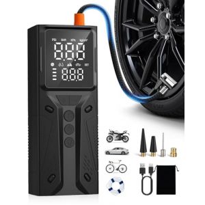 E-SMARTER Gonfleur Pneus Voiture sans Fil, 150PSI Gonfleur Electrique Protection Contre Le Surgonflage, Inflation Rapide Compresseur À Air Portatif, Compresseur Voiture pour Pneus, Autres Gonflables (yiyigb, neuf)