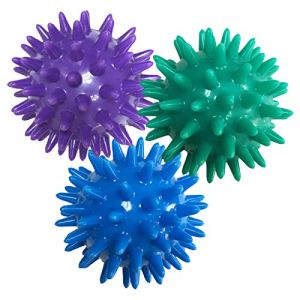 MagiDeal Lot de 3 Boule de Massage Spikey Balle à Picots Masseur Pieds, Dos, Epaules, Bras Soulagement du Stress Réflexologie Acupression (6cm, Violet Bleu Vert Foncé) (Grand Plaisir 360, neuf)