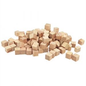 Cube en Bois (Lot de 100) - Petits Cubes en Bois Brut 1 x 1 x 1 cm - Cubes Bois de Pin Naturel -Cube Bois Bricolage, Loisirs Créatifs, Tampons (Anktily, neuf)