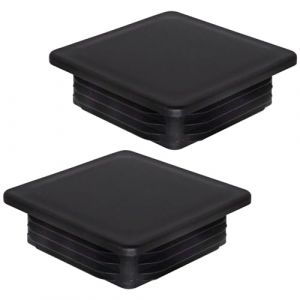 SKIR'CO (2 pièces) Bouchons Carrés en Plastique 90 x 90 mm, Embouts de Tube Mat, Inserts de Tube Carré, Bouchons de Poteau de Clôture, Noir RAL 9005 (Skirmantas, neuf)
