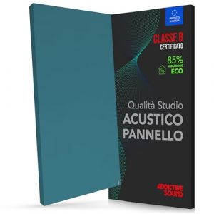 Addictive Sound Panneau Acoustique Mural Premium, panneau acoustique qualit&eacute; studio avec laine acoustique, Classe B d'absorption, fabriqu&eacute; dans l'UE, kit mur/plafond, 100x50x6 cm, 6.5 kg, Mer (Addictive Sound, neuf)