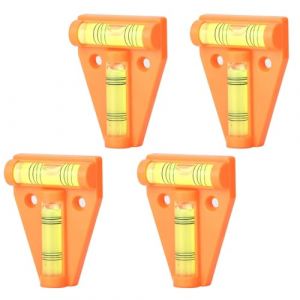 NOPKESV 4 pièces Niveau à Bulle,Niveau a Bulle Pratique,Mini Niveau à Bulle,Niveau a Bulle En T,Multi-usage,Étanche,Convient Aux Camping-cars,Niveau Camping Car,Meuble Camping (Mini) (Orange) (WANGSHENGYA, neuf)