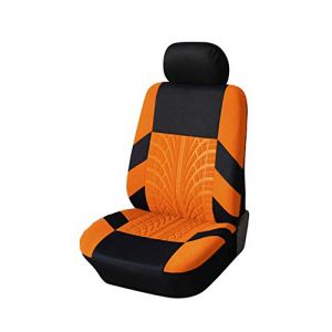 GELing Housse de Siège Auto Universelle Coussins pour Siège Voiture,Amovible Et Lavable, Auto Protecteur de Siège, Couvre Siège Voiture Avant 1PC-Orange (DaiHan, neuf)