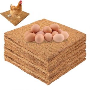 Lot de 10 Tapis de Nichoir pour Poules, De Nid De Poule 30 x 30 cm Tapis De Nidification, de Nid de Ponte pour Poules, Tapiss De Sol pour Poulailler, Convient pour Les l'&eacute;levage de Volailles (Aarcyye-Store, neuf)
