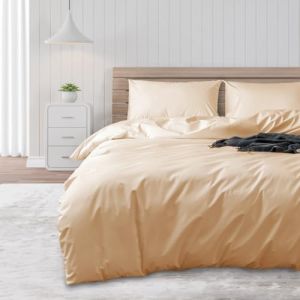 DUJUIKE Housse de Couette imperm&eacute;able, Prot&egrave;ge-Couette, Imperm&eacute;able, Convient aux Animaux domestiques, Chats et Chiens, Enfants, Personnes &acirc;g&eacute;es, Double Fermeture &eacute;clair (Jaune Abricot, 200 x 200 cm) (Sh-eu, neuf)