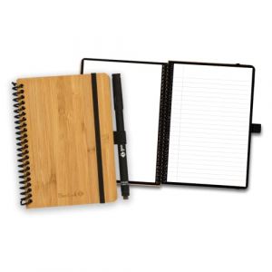 BAMBOOK Classic - Cahier Effacable - Bambou - Couverture Rigide - A6 - Vierge et lign&eacute; - Carnet R&eacute;utilisable, Connect&eacute; (Bambook products, neuf)