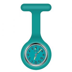 Vicloon Montre à Gousset D'infirmière, Infirmière Montre Broche en Silicone avec Broche pour Infirmières et à Tout Autre Professionnel de la Santé Bleu Ciel (BEST-SELLER5, neuf)