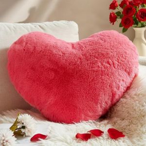 Yhoelata Saint Valentin Coussin Coeur, Coussins en Forme de C&oelig;ur Carmin, Coussin Enfant Decoration Chambre Ado Fille, Coussins Peluche Doux, Oreiller Lit Petit Canap&eacute; Kawaii, 25 * 35cm (Yhoelata, neuf)