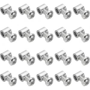 JEYORZY 20 pcs Serre &agrave; Capuchon pour c&acirc;bles, Fil Corde Clips, Acier C&acirc;ble Pinces, Inox Acier Simple Trous Verrouillage C&acirc;ble Pinces, pour la fixation de c&acirc;bles m&eacute;talliques et de cordes &agrave; linge (SHOPSCAPE INK, neuf)
