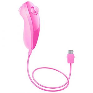 Manette Nunchuck pour Nintendo Wii Rose (les3fritz, neuf)