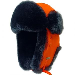 HEYANN Ouchanka Trapper - Chapeau russe avec rabats - Cap en fausse fourrure - Casquette d'hiver - Casquette de bombardier - Bonnet d'hiver unisexe - Casquette de pilote - Bonnet en fourrure - Pour (Heyann Direct, neuf)