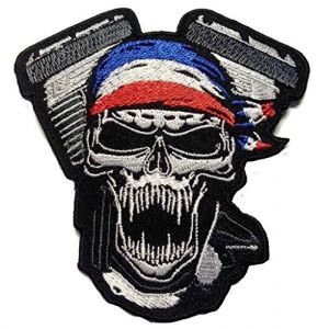 Ecusson Drapeau Patch Biker Moto France Francais Tricolore Badge Applique brodé-rie thermocollant (B2SEE LTD avec TVA francaise et livraison LaPoste, neuf)