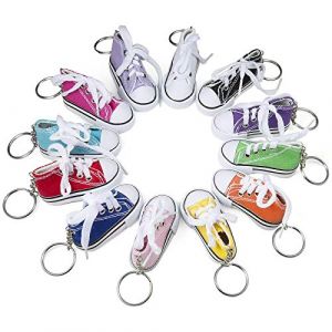 Comius 12 Pièce Mode Pendentif Chaussure en Toile Porte-clés Cadeau Pendentif de Sac Cadeau, Porte-Clés Mode Chaussures Décontractées Porte-Clés Pendant de Voiture Sac pour Voiture/Pochette/Sac (XARAGMA AIR LIMITED, neuf)